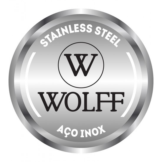 Faqueiro 101 Peças Berna Aço Inox Wolff Com Estojo De Madeira